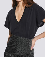 PONIE SHORT SLEEVE V NECK T SHIRT image number null
